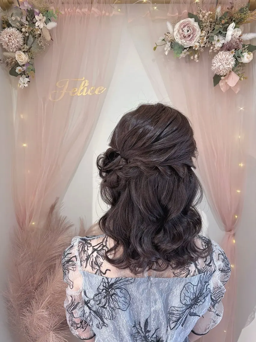 ヘアアレンジ 参列♡デートゆるふわ ヘアメイク🎀みゆうのヘアスタイル