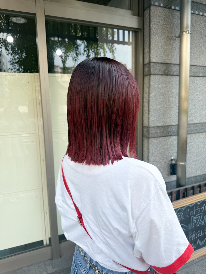 ミディアム カラー ヘアカラー トリートメント イワタ マハ/ minim hairのヘアスタイル