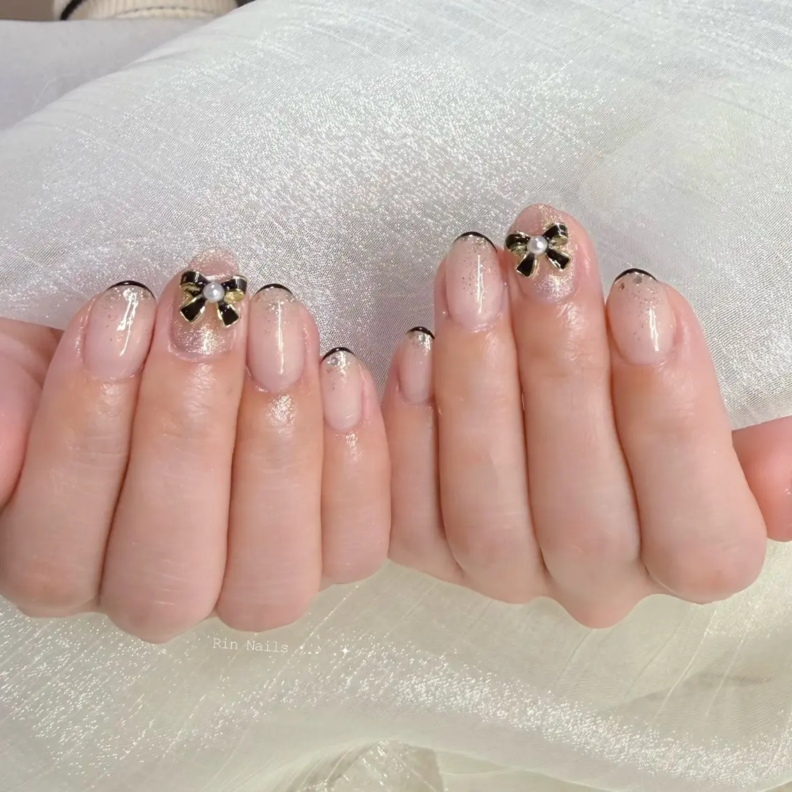 ショート ハンドネイル RIN NAILS ᥫ᭡Migusaのネイルデザイン