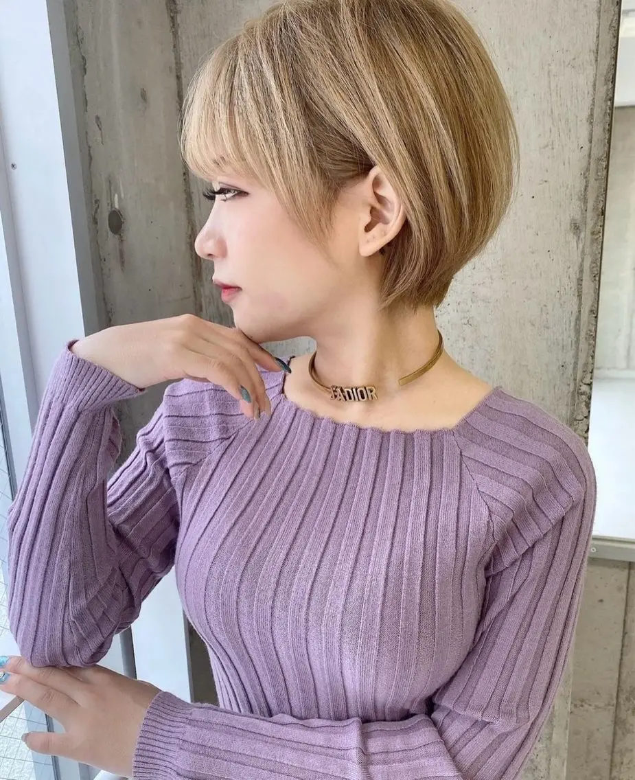 ショート カラー ❤️縮毛矯正❤️ 髪質改善❤️平野実花のヘアスタイル
