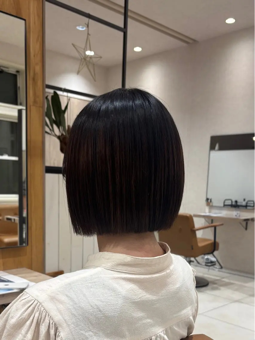 ミディアム ボブ カット ⭐️うる艶カラー 募集　まゆ⭐️のヘアスタイル