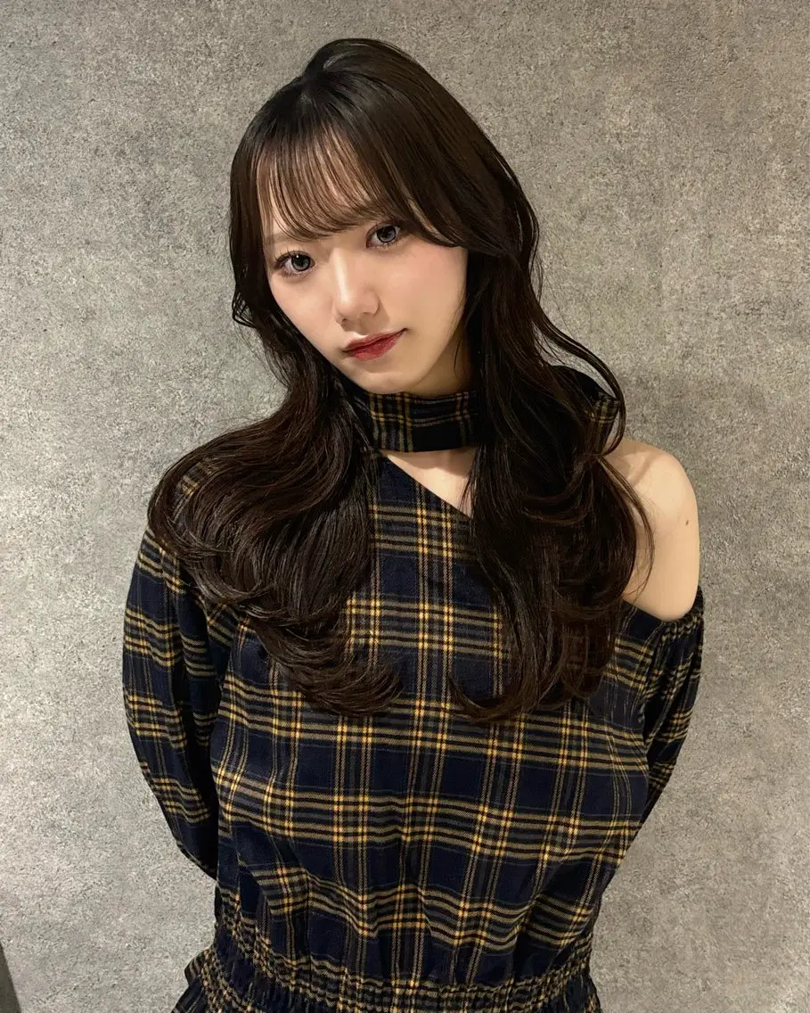 セミロング カラー グレージュ 韓国風ヘア レイヤーカット カット ヘアカラー トリートメント RURI韓国ボブ 🇰🇷タッセルボブのヘアスタイル