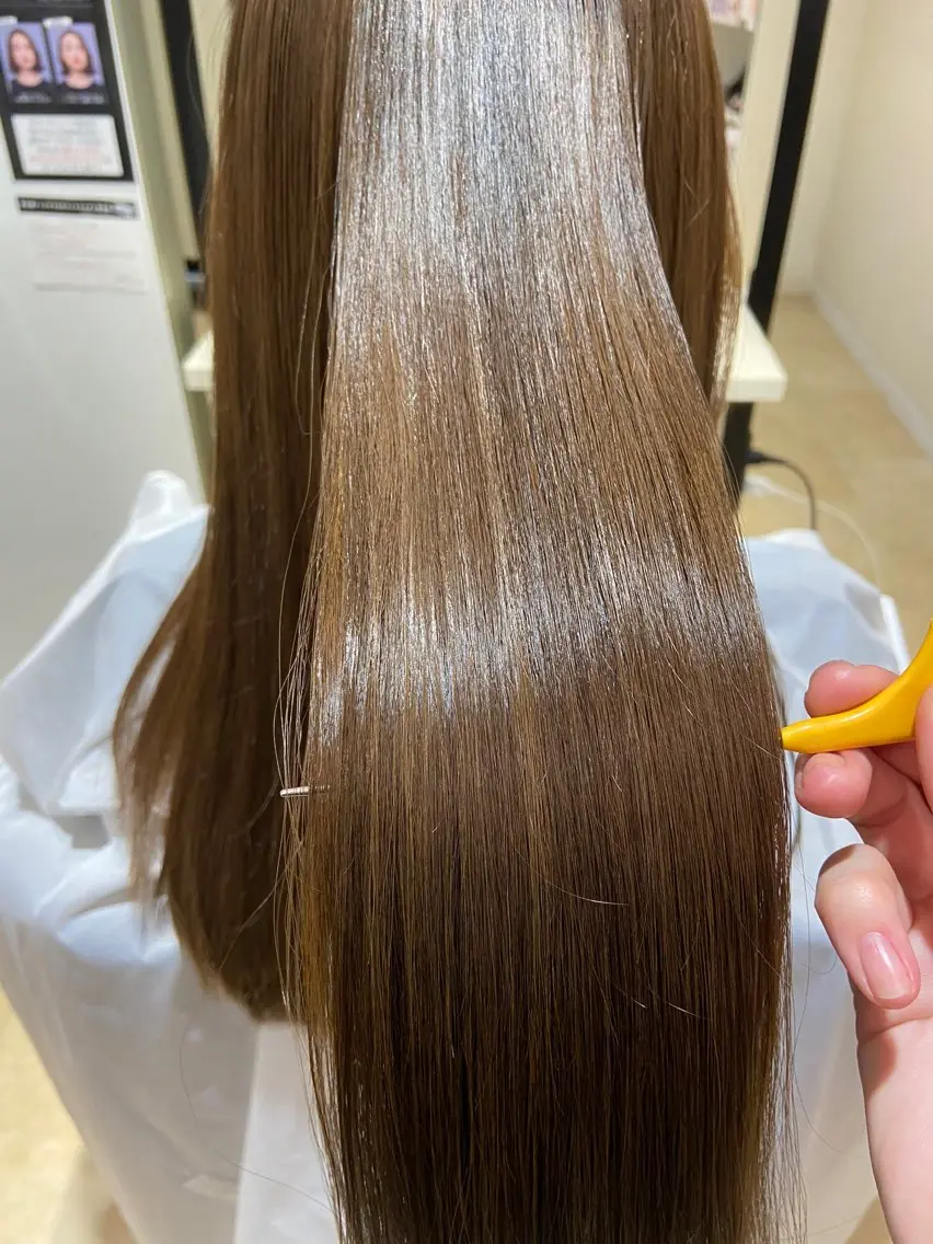 ロング カット 縮毛矯正 トリートメント 🦋髪質改善🦋 眞井琴美のヘアスタイル