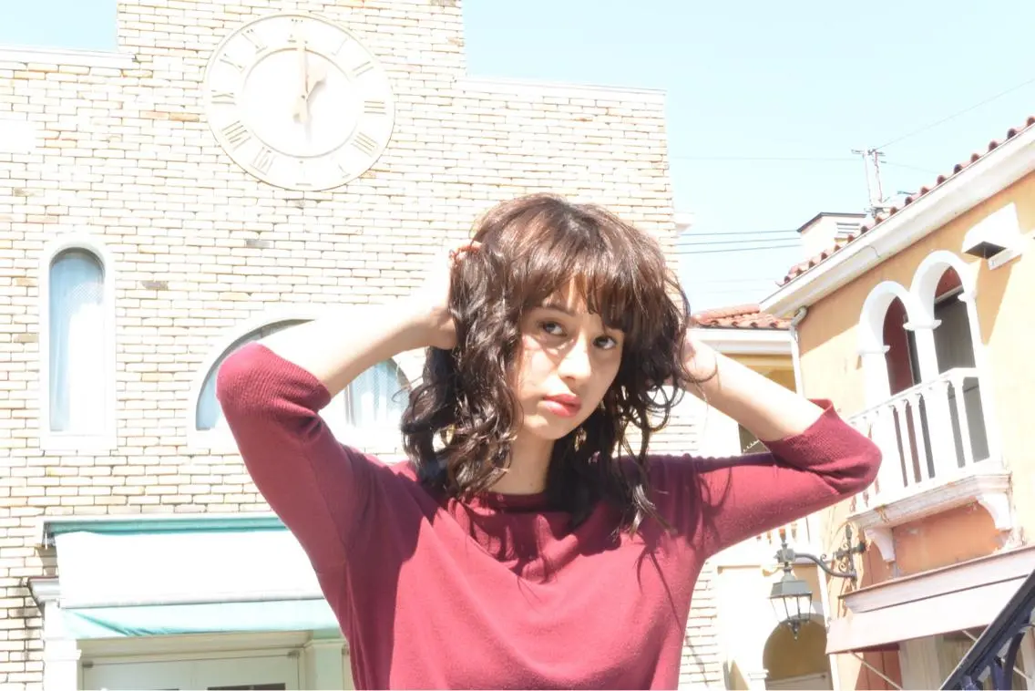 ロング カラー パーマ 榎本 稔久のヘアスタイル