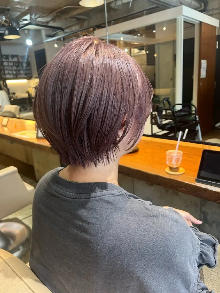 ショート カラー ヘアカラー 江戸川区reine 舜也のヘアスタイル