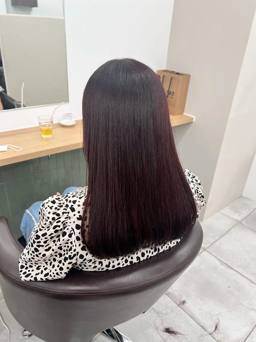 ロング カラー カット ヘアカラー トリートメント 赤みゼロ/透明感 カラー🌿KANTAのヘアスタイル