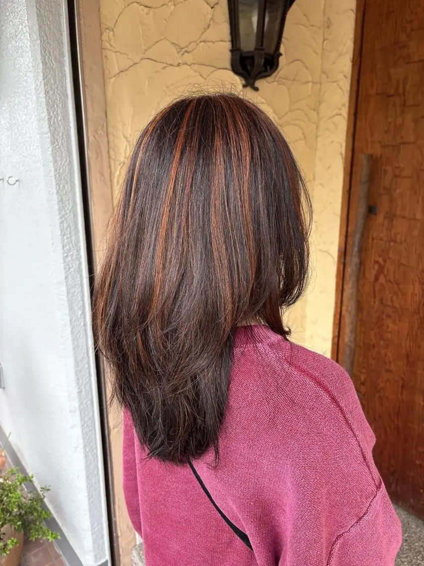 ロング カット ヘアカラー 柘植 雅大のヘアスタイル