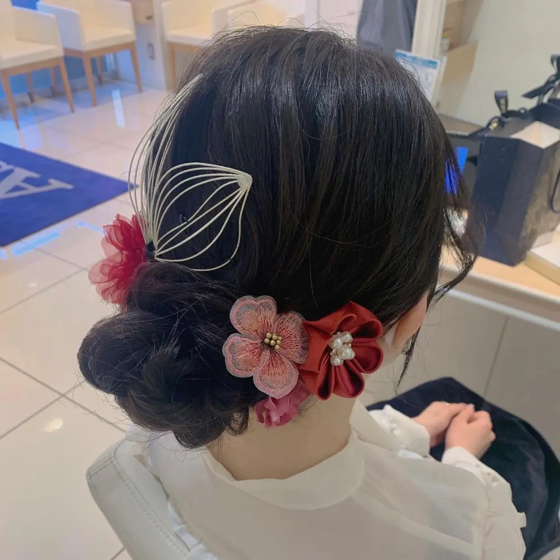 ロング ヘアアレンジ 成人式 ハーフアップ 結婚式・ブライダル ヘアセット 宮永 璃沙のヘアスタイル