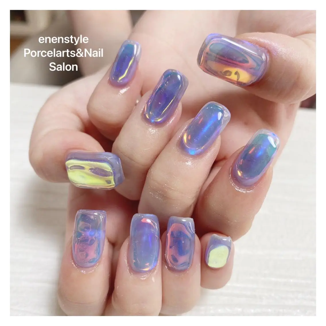 ミディアム ネイル 🐾enen style 🐾のネイルデザイン