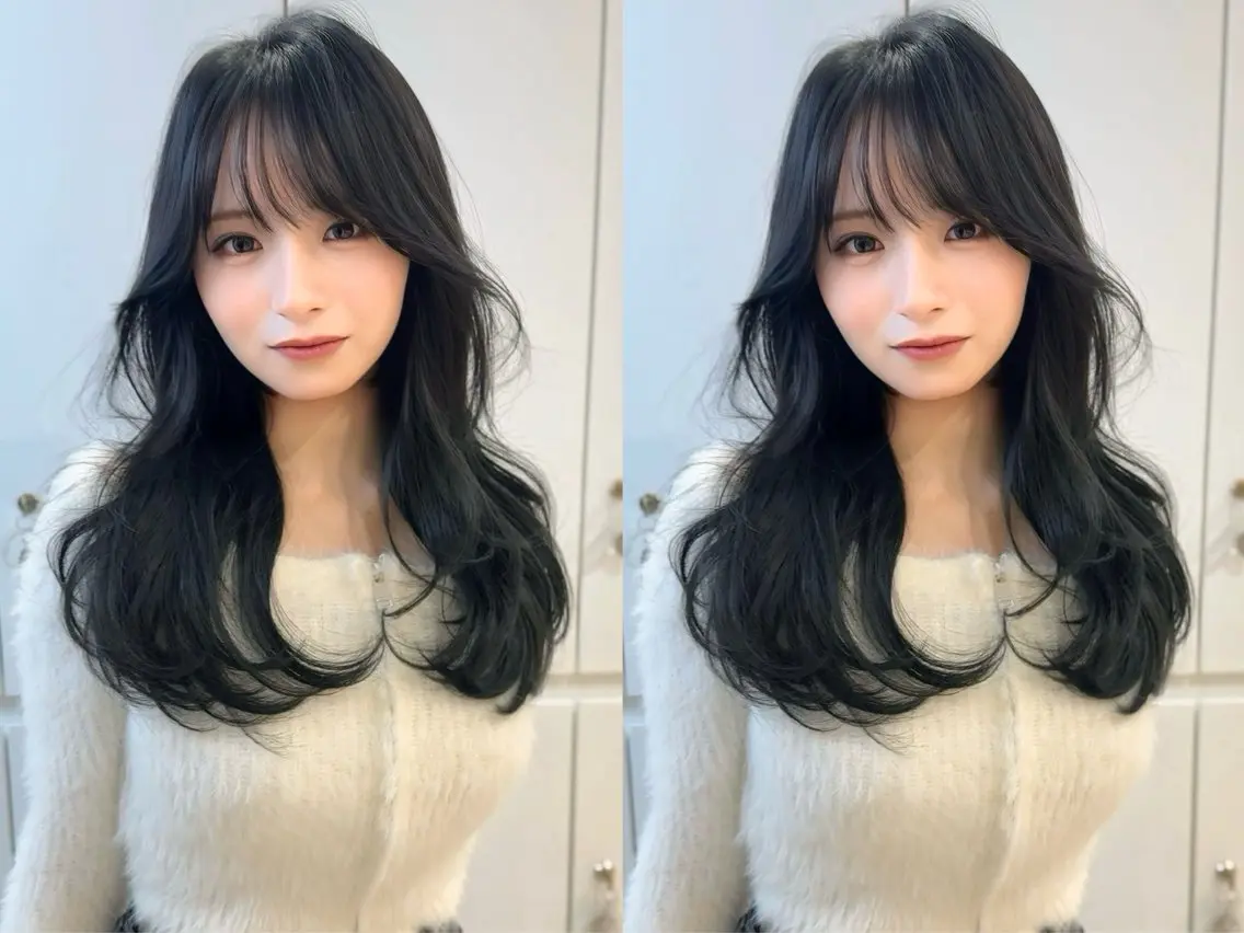 ロング くびれヘア 韓国風ヘア レイヤーカット カット ヘアカラー トリートメント 🌈Hiroki🌈 福岡の愛され美容師のヘアスタイル