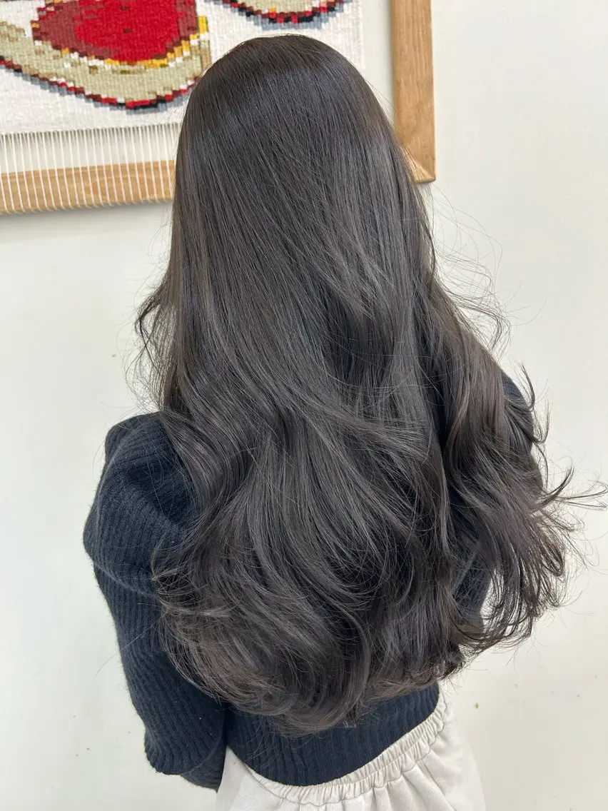 ロング カラー ブラウンカラー 透明感カラー グレージュ オリーブカラー ピンクカラー カット ヘアカラー CHAINON CENTREのヘアスタイル