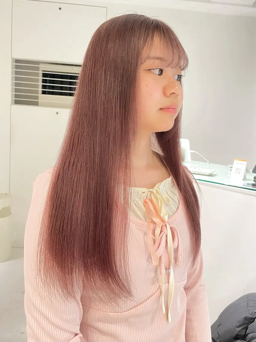ロング カラー ベージュカラー ピンクカラー ヘアカラー loely 💞miyuのヘアスタイル