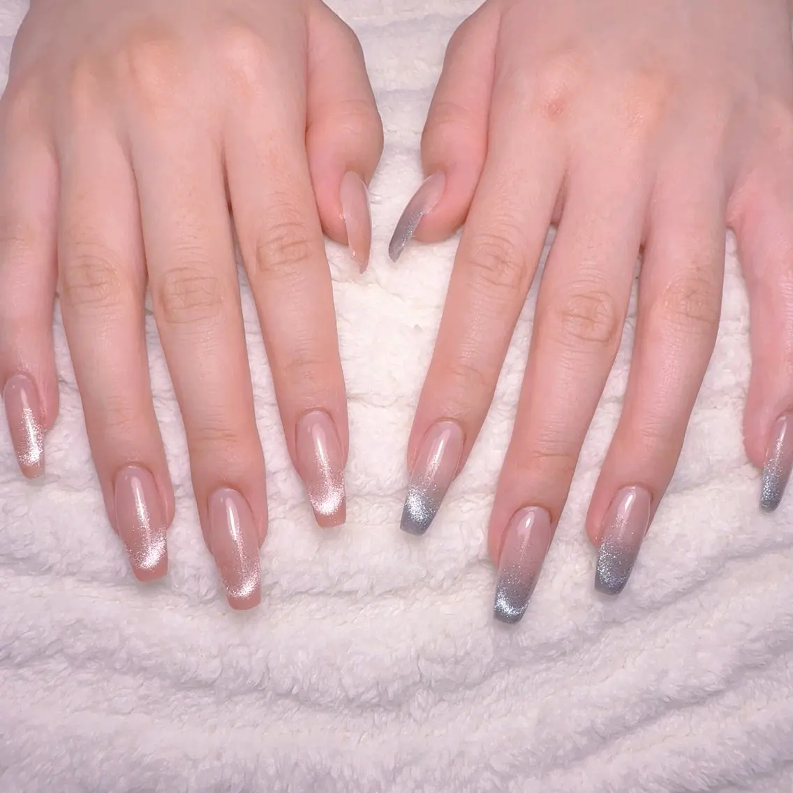ネイル キラキラネイル 韓国ネイル オフィスネイル ハンドネイル cat‘s nail🐈‍⬛のネイルデザイン
