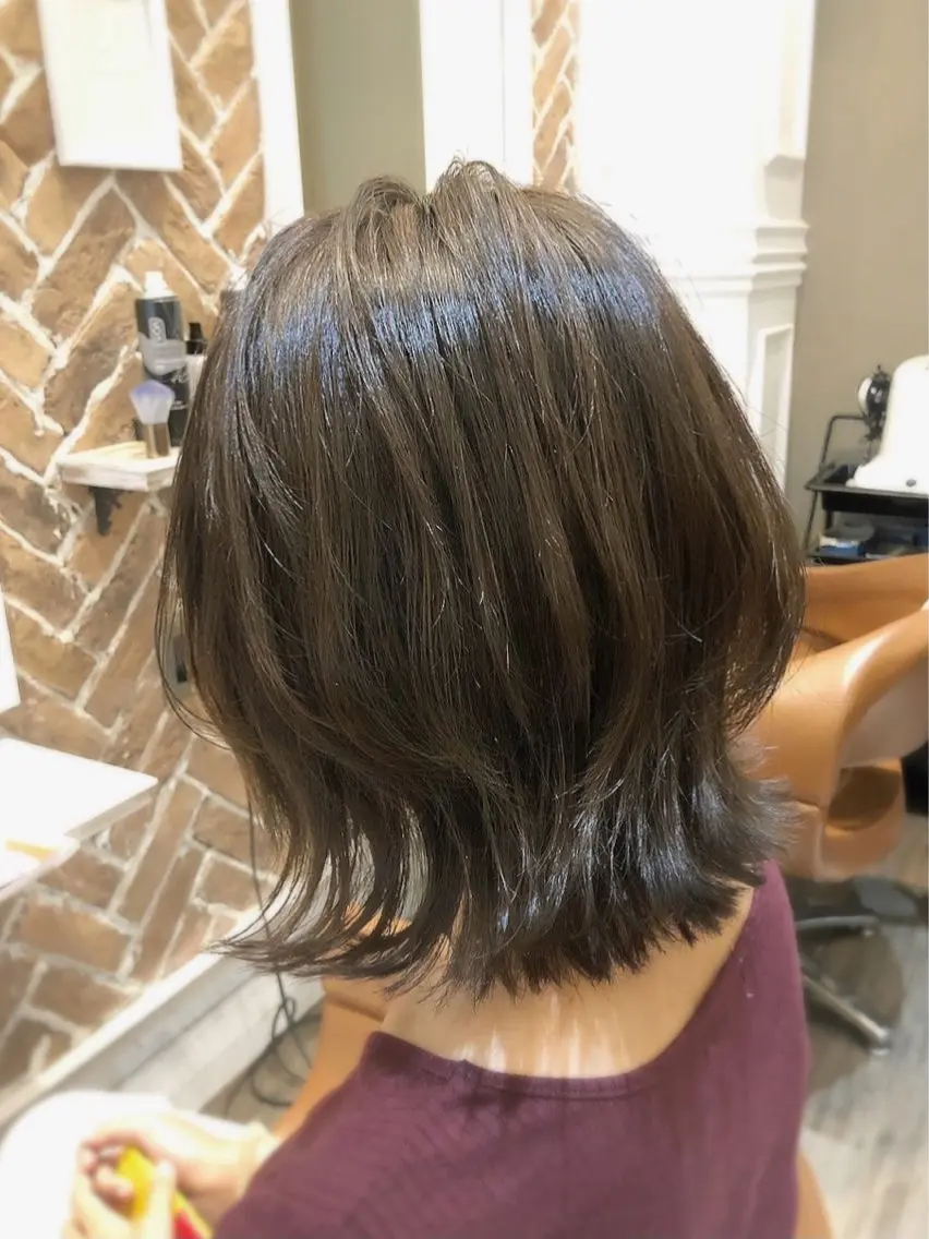 ミディアム カラー カット ヘアカラー トリートメント イメチェン☆丁寧接客 田中 優貴のヘアスタイル