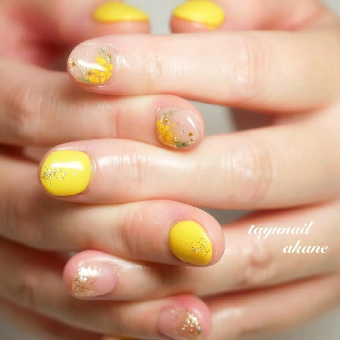 ネイル アートネイル ブルー ジェルネイル パラジェル 夏ネイル ネイルサロン 【たゆnail】のネイルデザイン