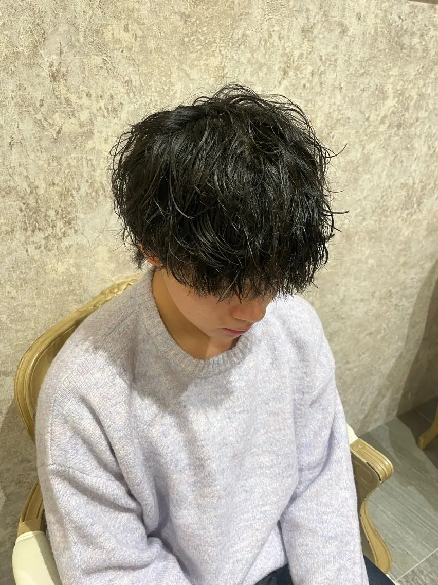 パーマ メンズ メンズパーマ メンズスパイラルパーマ スパイラルパーマ カット パーマ EARTH柏崎店/ Yuhiのヘアスタイル