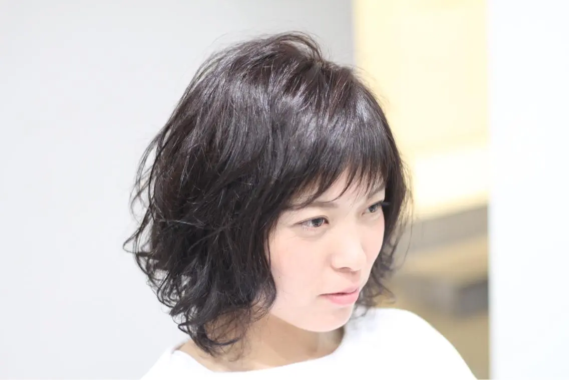 ショート パーマ ボブ 矢島 真樹のヘアスタイル