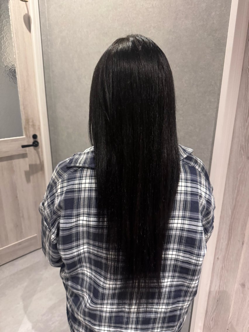 ロング 縮毛矯正 トリートメント Applause カリンのヘアスタイル