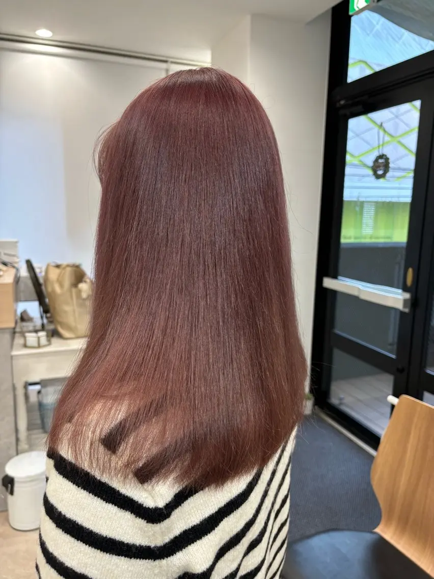 セミロング カラー ヘアアレンジ ヘアカラー トリートメント kei🤎ベージュ /透明感カラー/博多のヘアスタイル