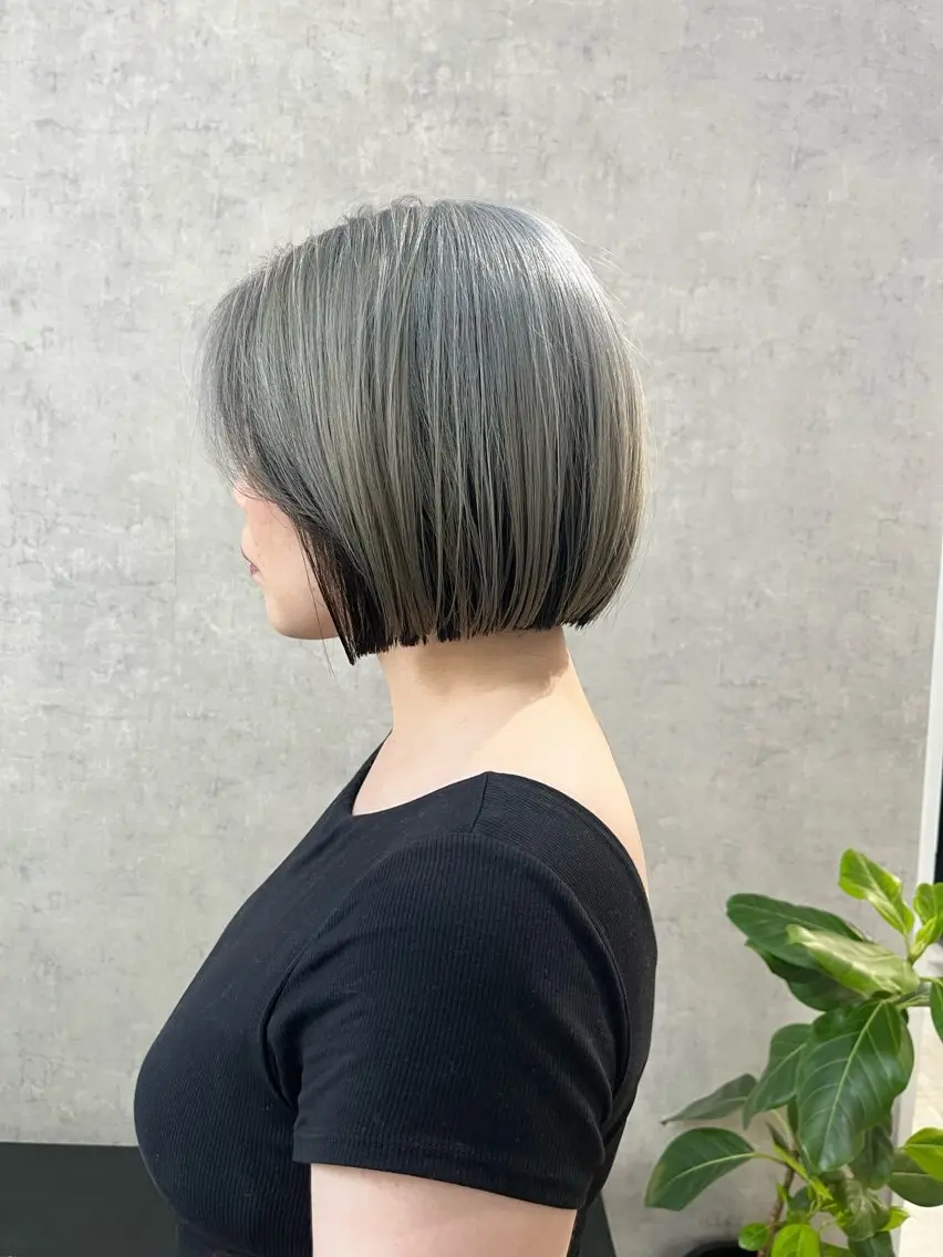 ショート カット ヘアカラー トリートメント ボブ×縮毛矯正 ryotaのヘアスタイル