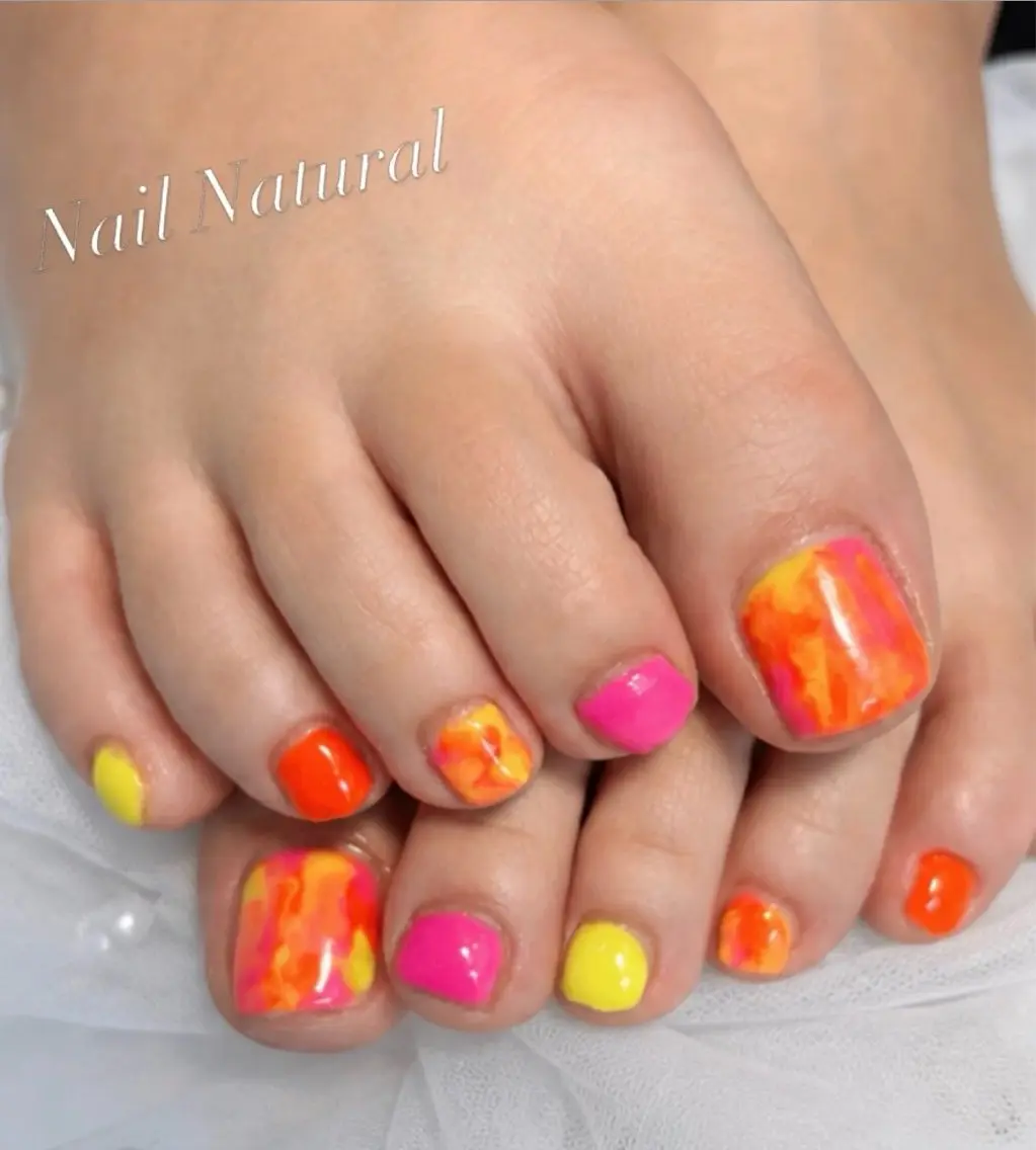 ネイル 持ち込み 夏ネイル フットネイル Nail salon Natulalのネイルデザイン