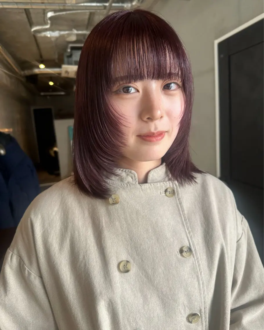 ミディアム カラー カット ヘアカラー トリートメント 斎藤祐樹 /レイヤー/パーマのヘアスタイル