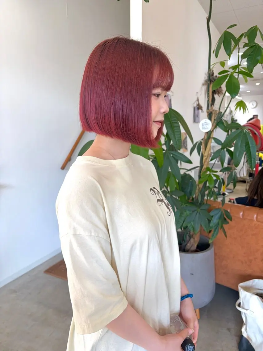 ショート カラー カット ヘアカラー トリートメント anjii リンのヘアスタイル