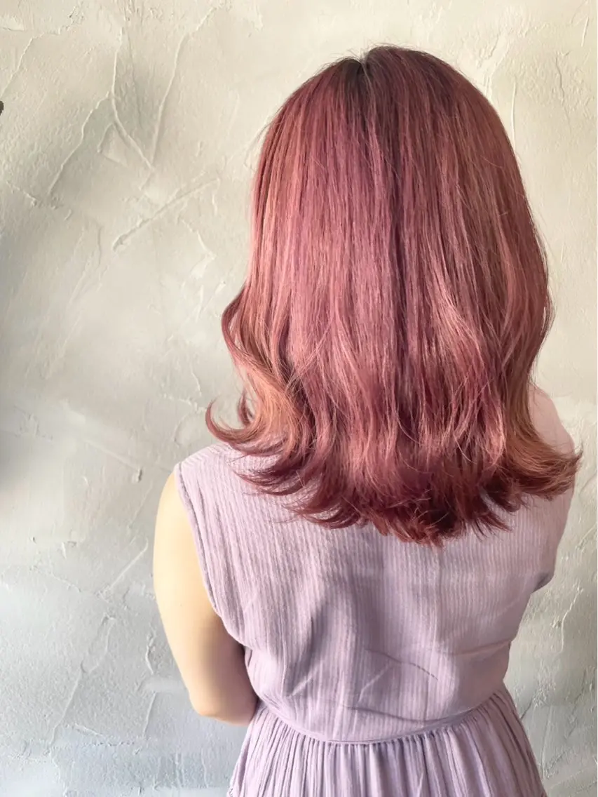 セミロング カラー 透明感カラー ラベンダーカラー ラベンダーピンク ピンクカラー ヘアカラー トリートメント Kayo🐬 /ピンク系カラー🎀のヘアスタイル