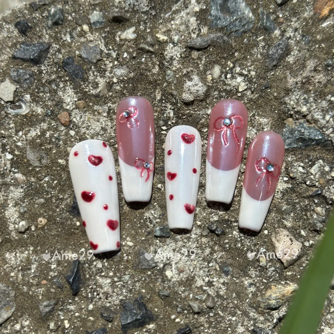 ネイル 長さ出し ネイルチップ AME29 Nail ネイルサロンのネイルデザイン