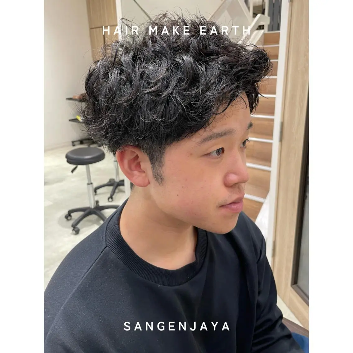メンズ パーマ メンズパーマ スパイキーショート ニュアンスパーマ カット ヘアカラー パーマ hair make earth 🪡のヘアスタイル