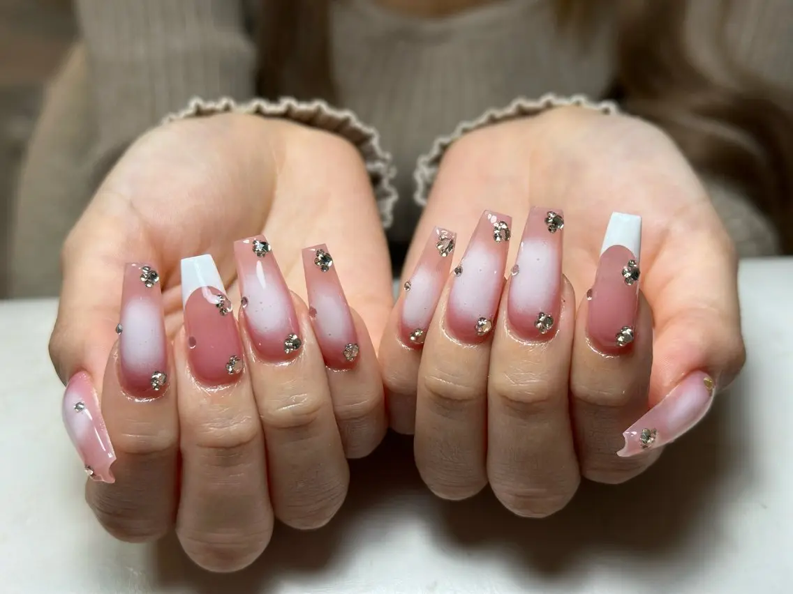 ネイル アートネイル 成人式 ジェルネイル ニュアンスネイル 夏ネイル NIE NAIL Luxeのネイルデザイン