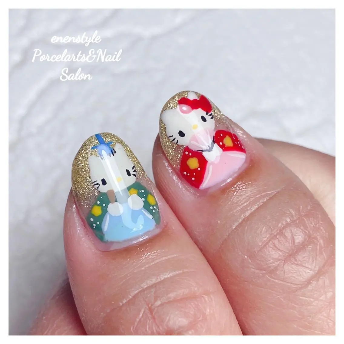 ミディアム ネイル 🐾enen style 🐾のネイルデザイン