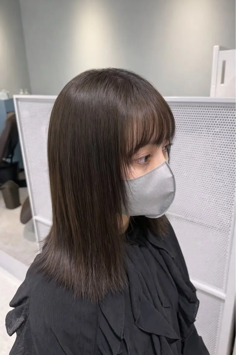 ミディアム カラー ヘアカラー 辻岡 悠稀のヘアスタイル