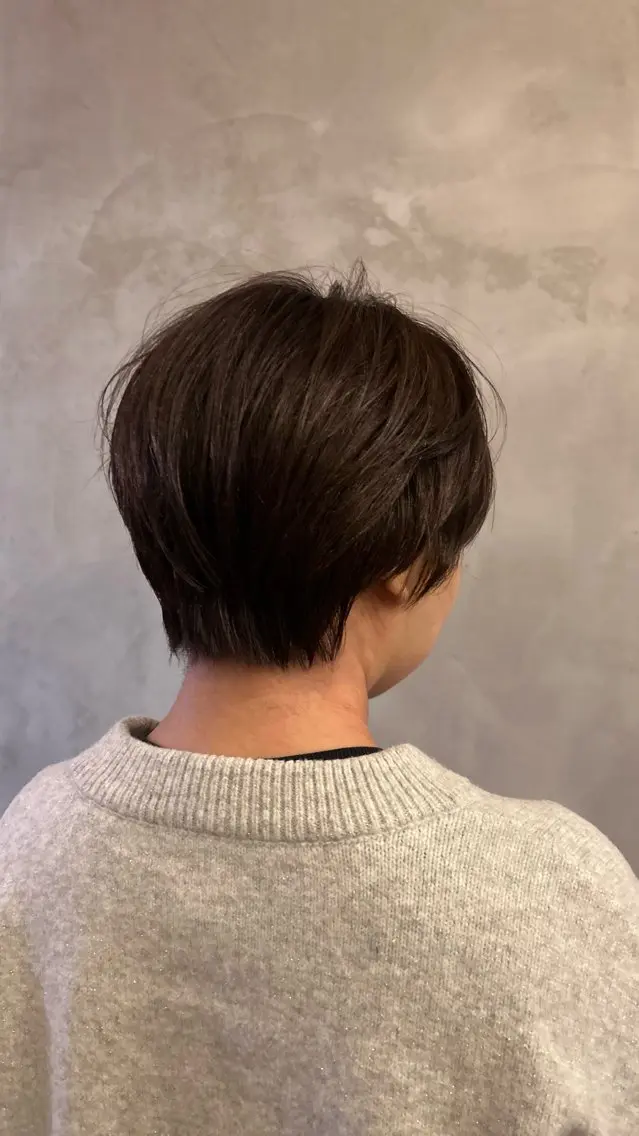 ショート カラー 丸みショート ショートヘア カット ヘアカラー トリートメント 🌿ボブ パーマ高橋啓太🌿のヘアスタイル