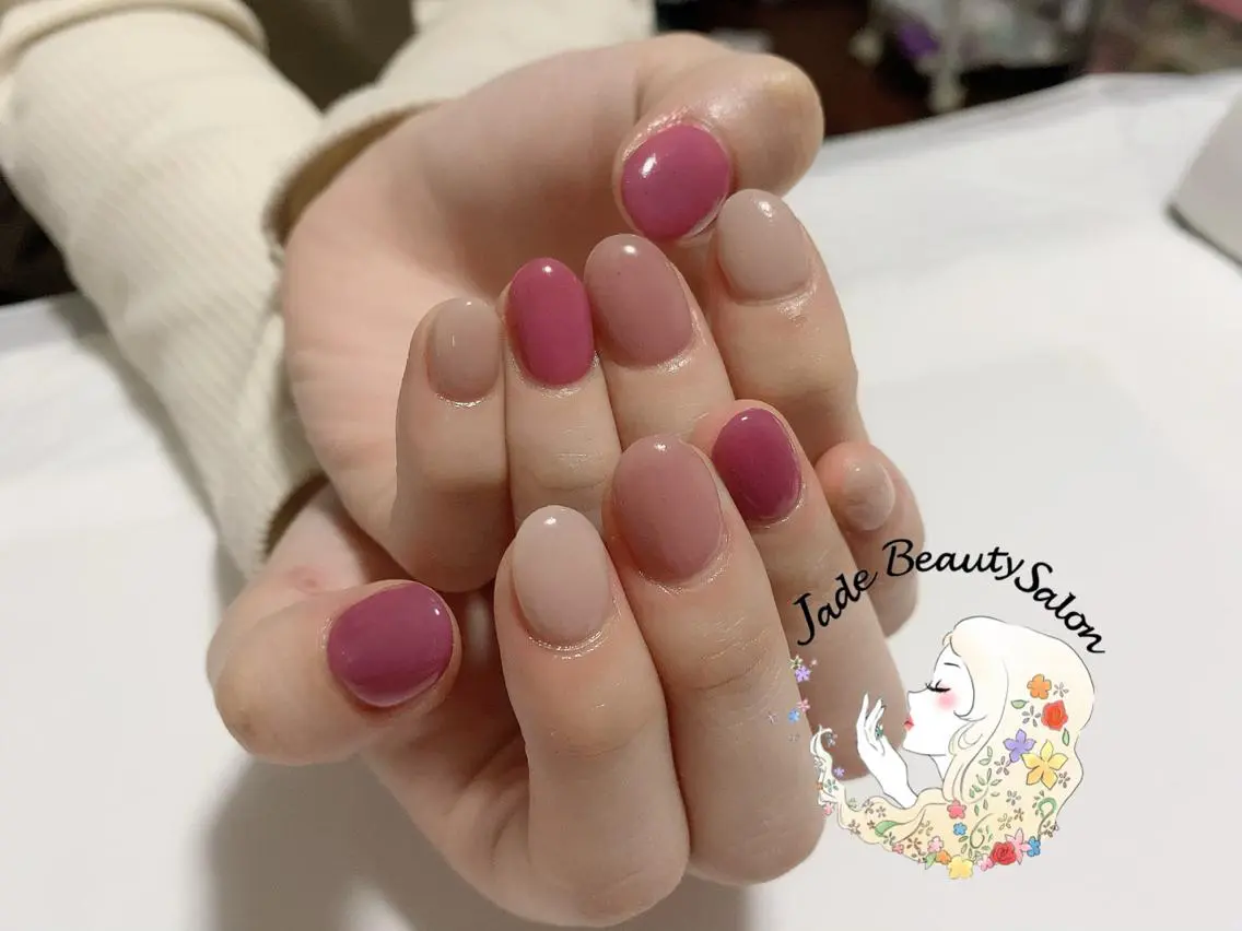 ショート ネイル シンプルネイル JadeBeauty Salonのネイルデザイン