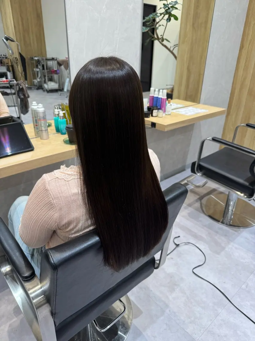 ロング 髪質改善 縮毛矯正 ヘアカラー 縮毛矯正 トリートメント 髪質改善/縮毛矯正 /メンズパーマ川田のヘアスタイル