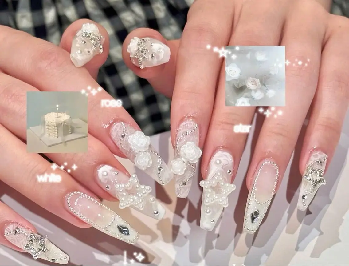 ネイル フレンチネイル ジェルネイル ガラスフレンチ ハロウィン ハート ハンドネイル H.baby Nail Salonのネイルデザイン