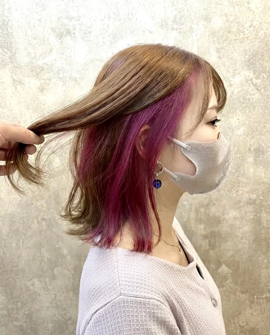ミディアム カラー カット ヘアカラー トリートメント 【enil代表】 杉林和哉のヘアスタイル
