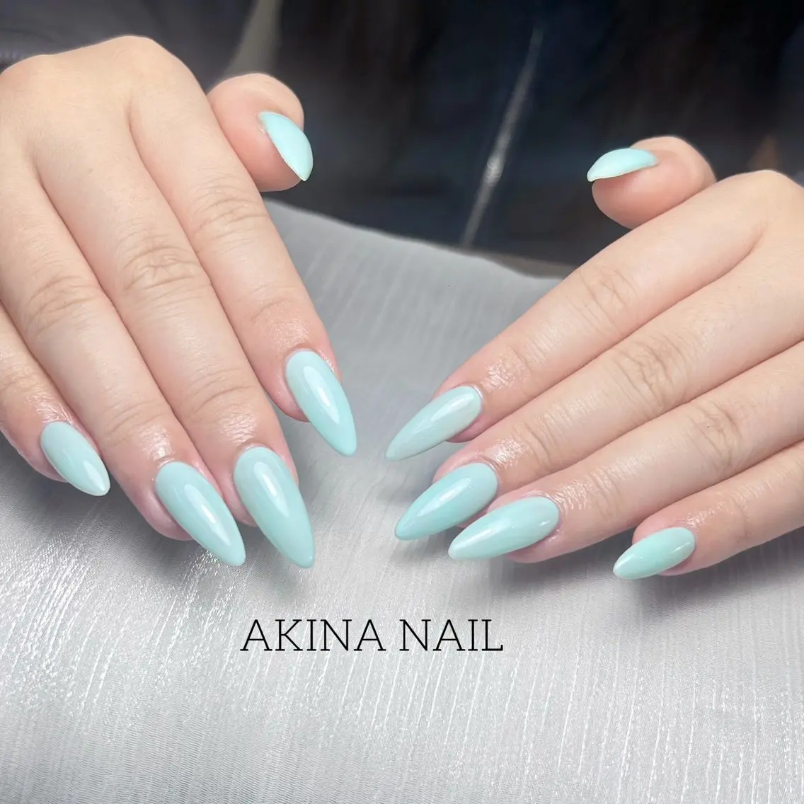 セミロング 韓国風ヘア ハンドネイル Akina Nail 亀戸のネイルデザイン