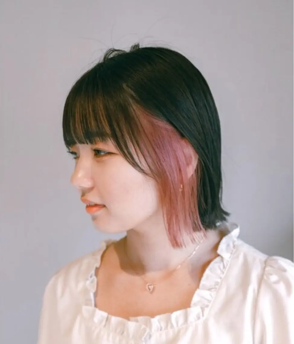 【さりげなく可愛い🤍】ヘアカラー+インナーカラー(ブリーチ、オンカラー込み)の写真