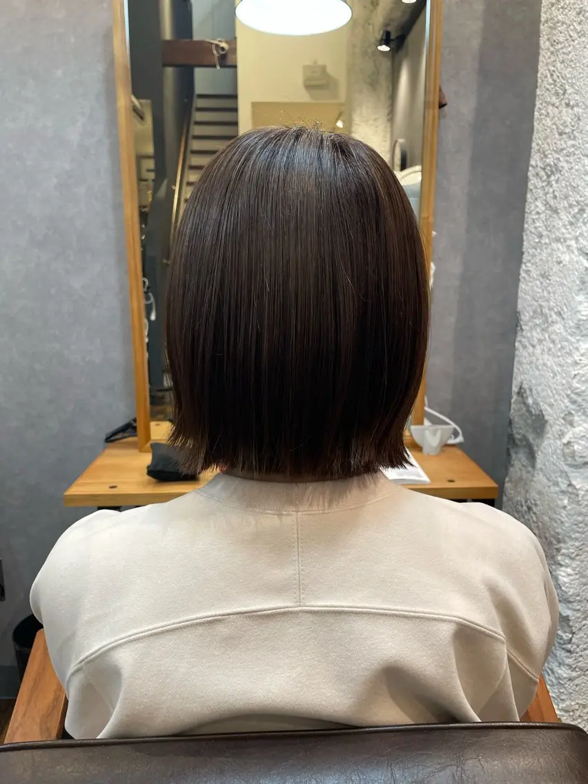 ショート 切りっぱなしボブ ボブ ツヤ美髪💐 髪質改善/高山愛来のヘアスタイル