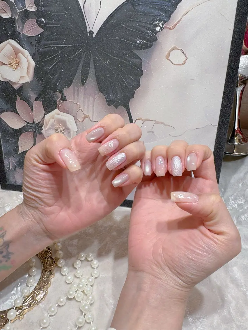 ネイル アートネイル フットネイル ジェルネイル ハート マグネットネイル babarla Nailのネイルデザイン