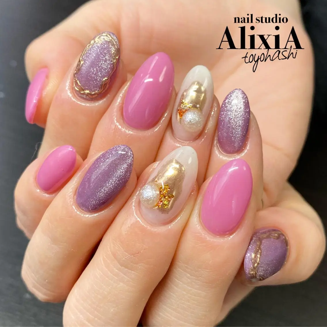 ネイル ハンドネイル AlixiA ゆみのネイルデザイン