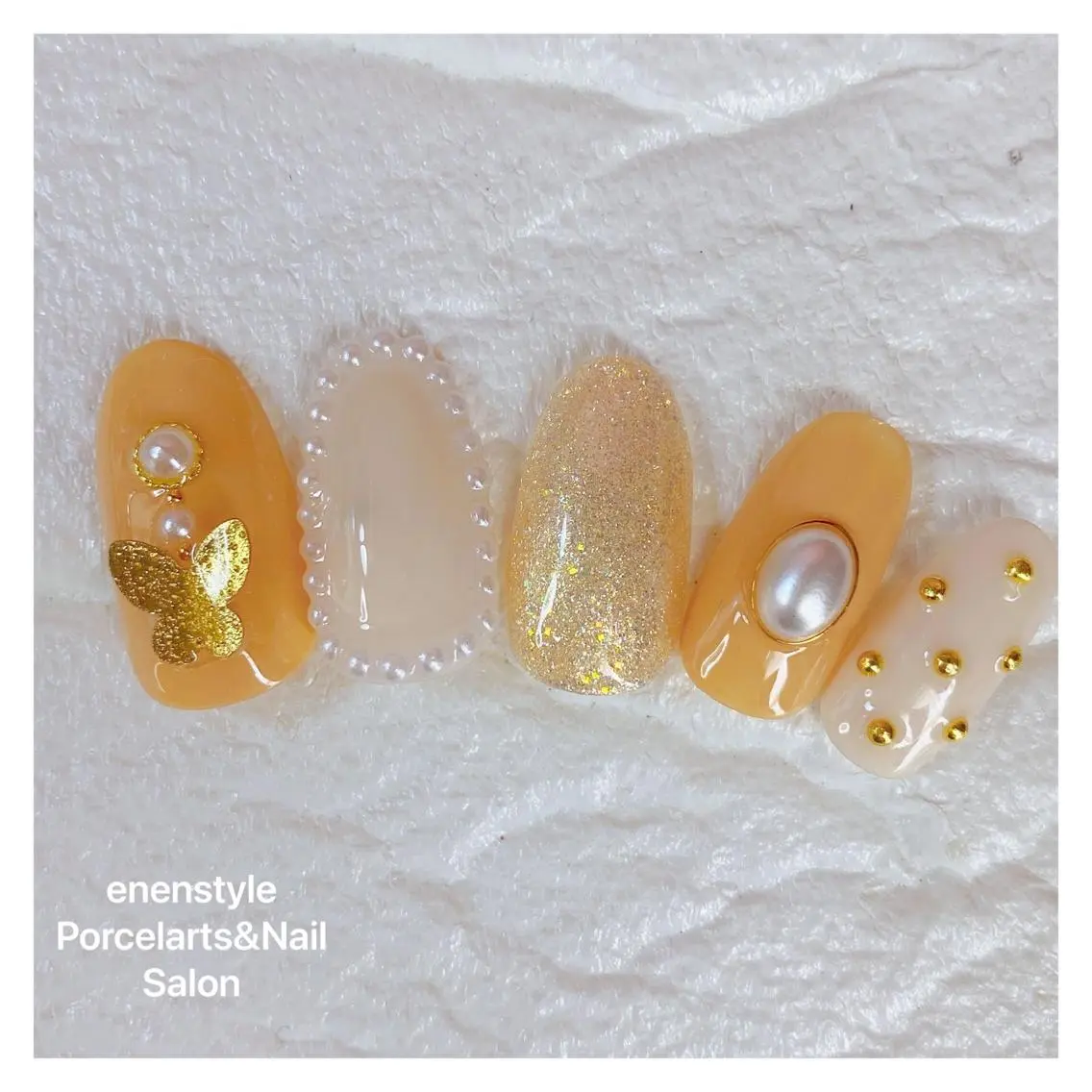 ミディアム ネイル ハンドネイル 🐾enen style 🐾のネイルデザイン