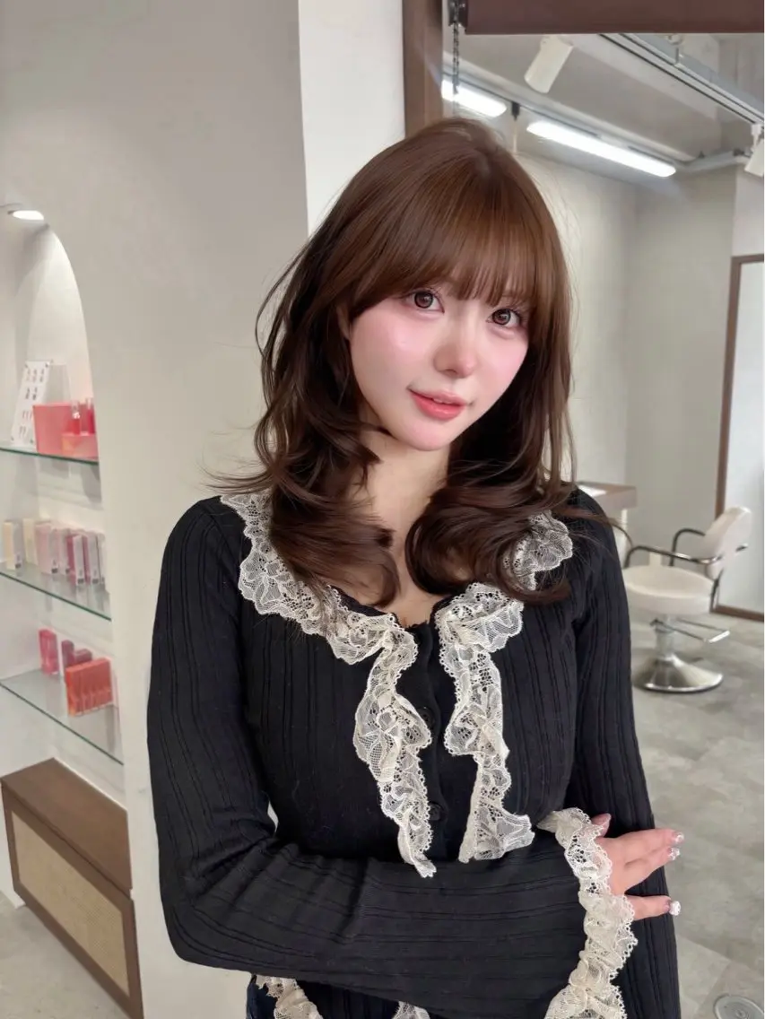 ロング カラー カット ヘアカラー トリートメント 藤野 結衣のヘアスタイル
