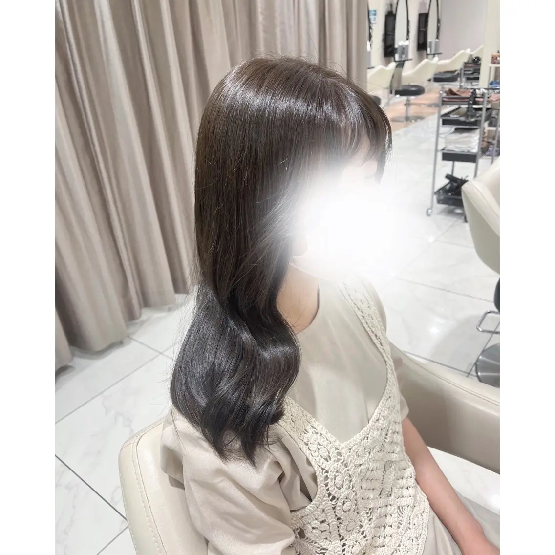 セミロング カラー 韓国ヘア 🎀中川綾乃🎀のヘアスタイル