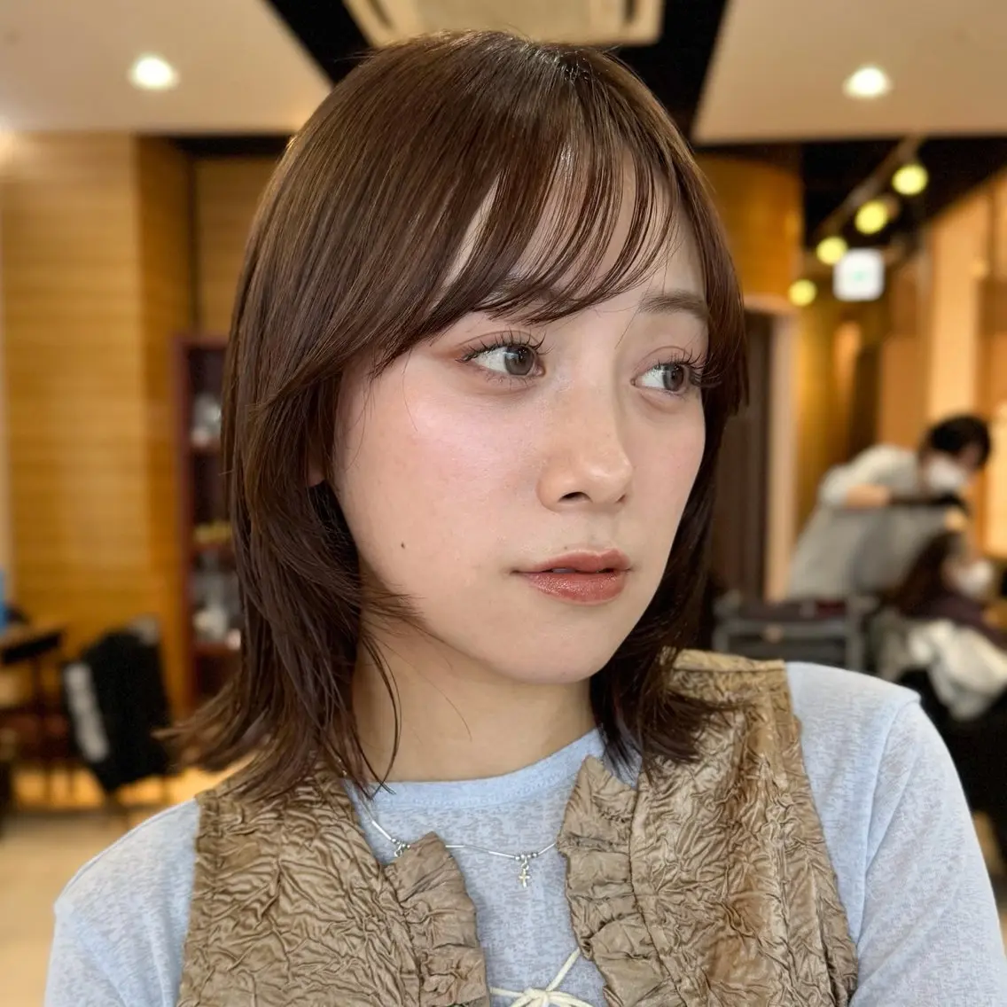 ミディアム カラー カット ヘアカラー トリートメント 透明感カラー/レイ ヤー/Nana🌈のヘアスタイル