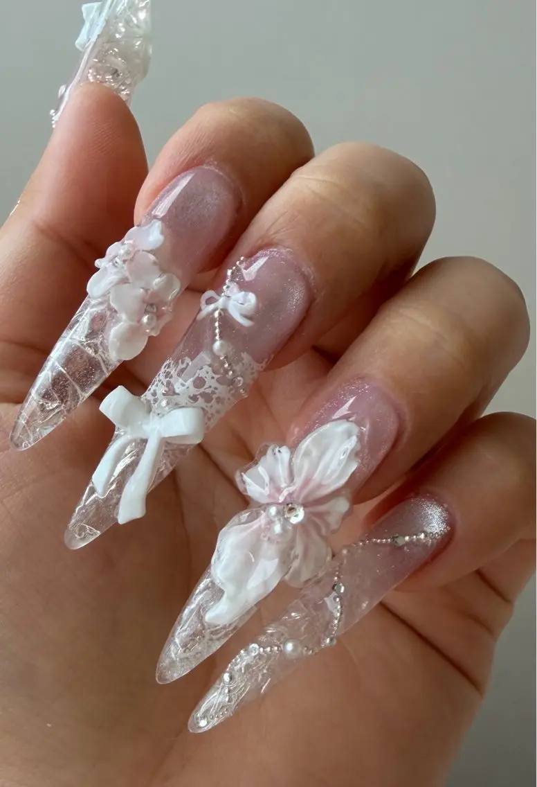 ネイル オーロラネイル べっ甲ネイル チークネイル 成人式 長さ出し For you. Nail Salonのネイルデザイン