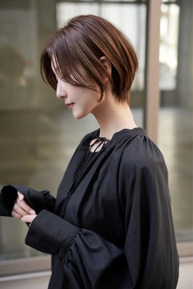 ショート カラー カット トリートメント 髪質改善カラー ショートボブ専門のヘアスタイル