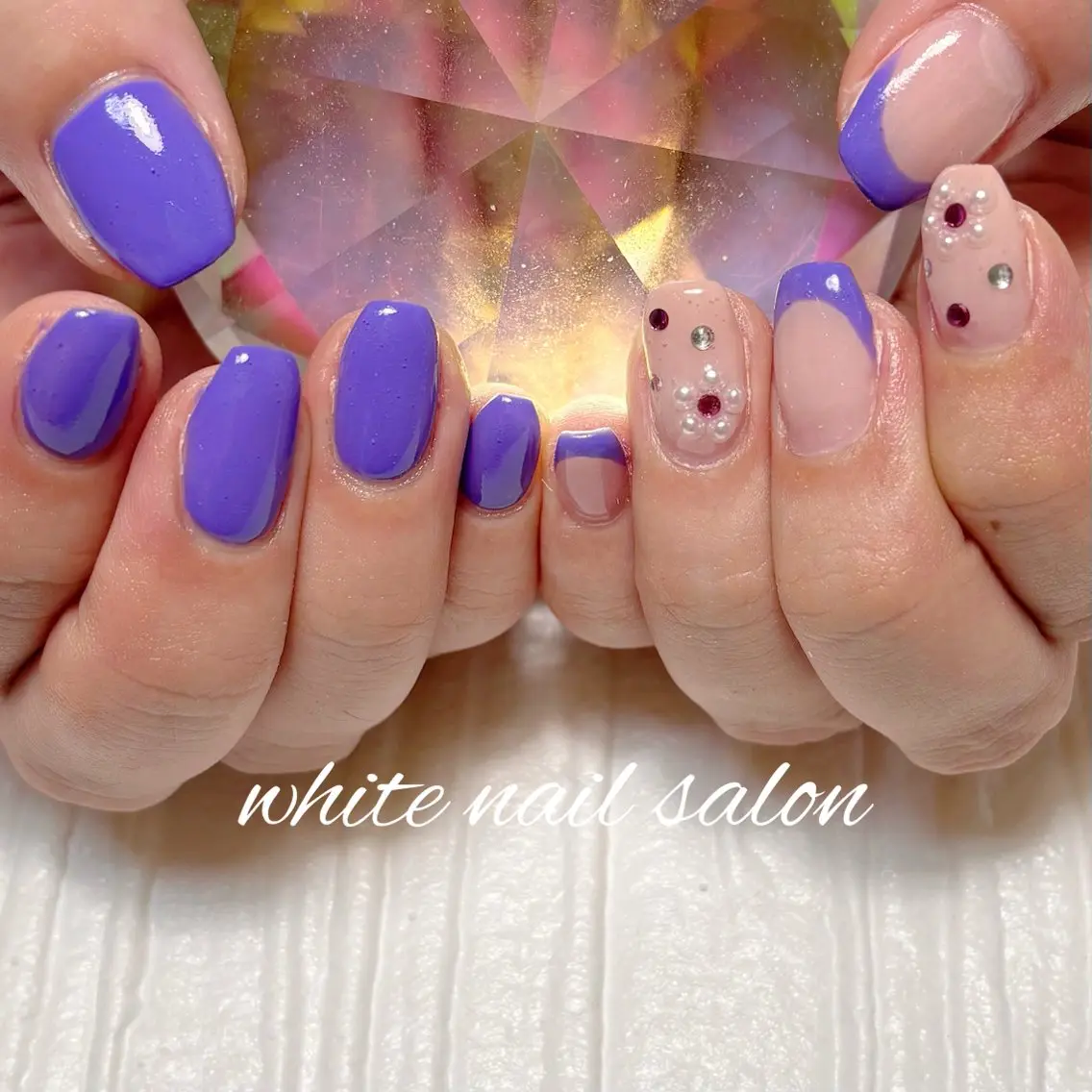 ネイル フットネイル ラメ(グリッター) 持ち込み ハンドネイル white nail salonのネイルデザイン